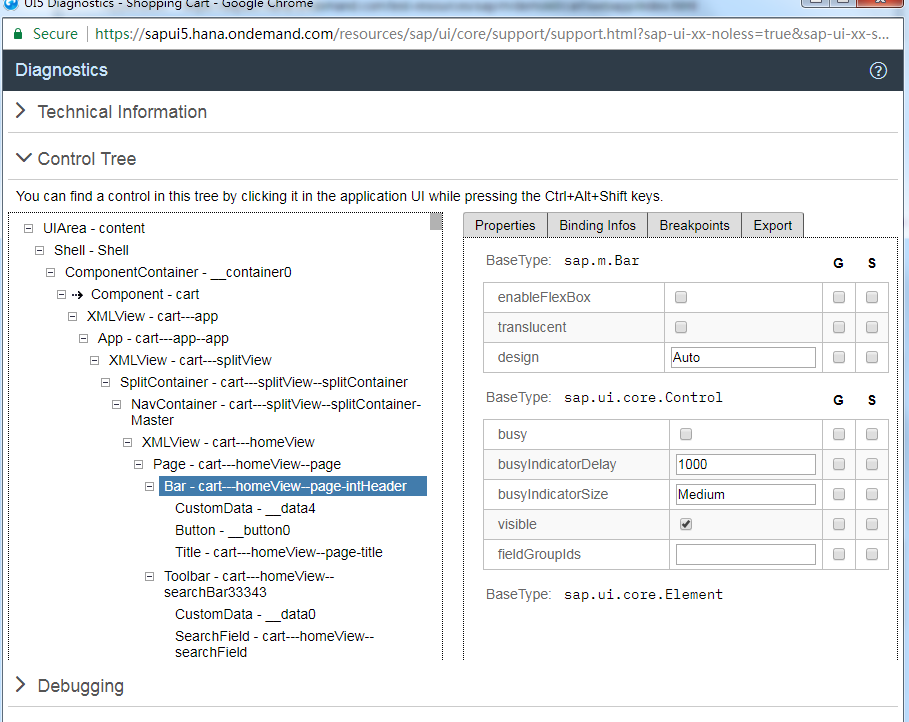 APUI5-diagnostics-tool-control-tre